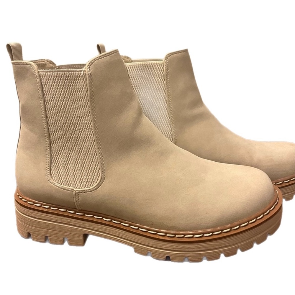 Women's Cream Ankle Boots